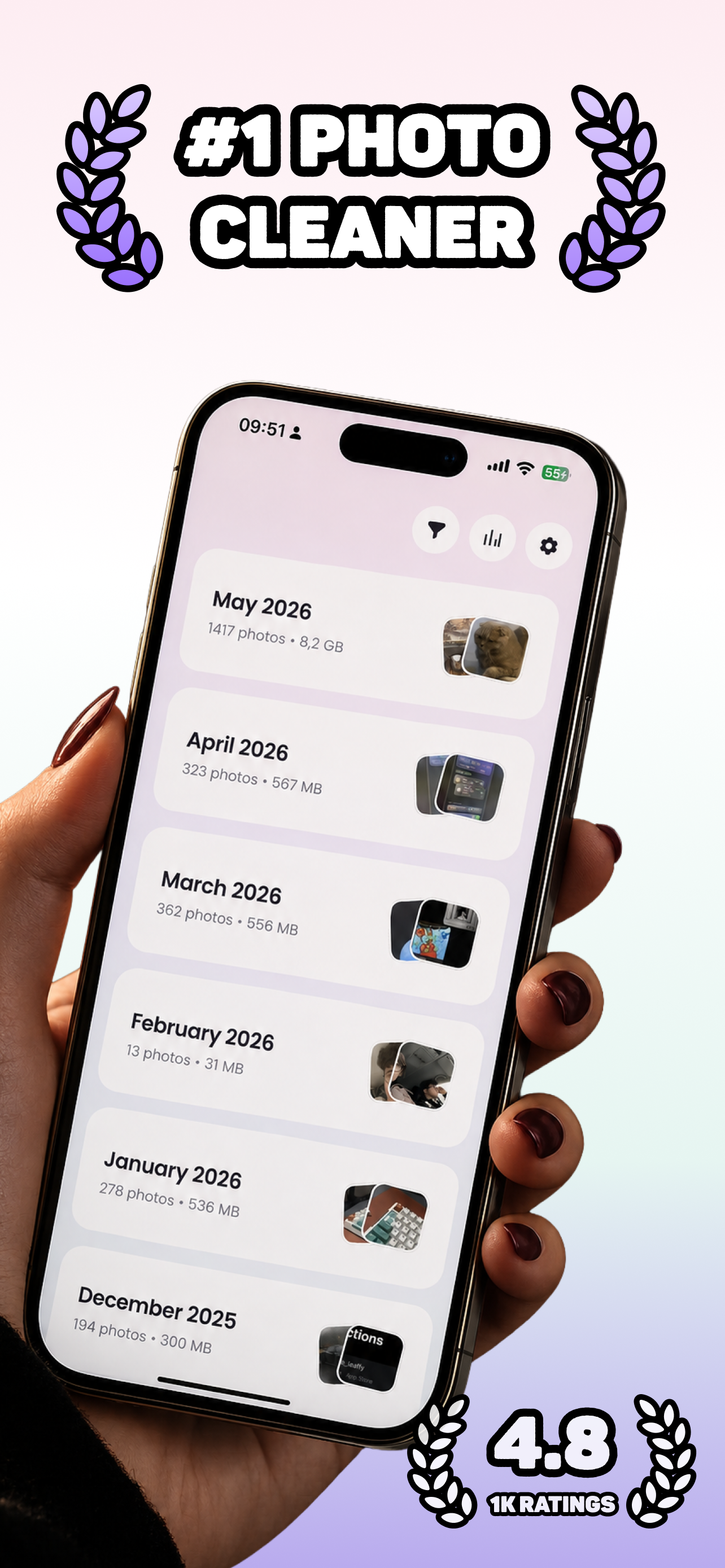SwipeGallery app screen 1